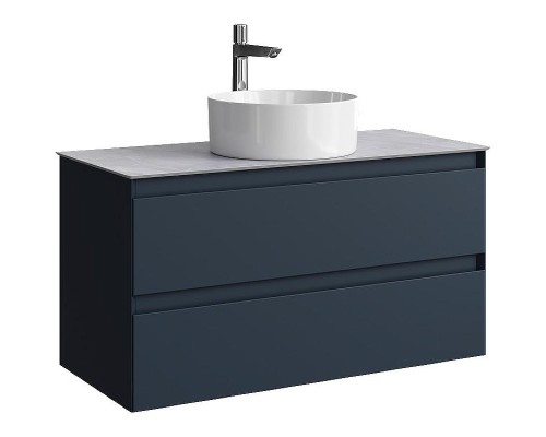 Тумба под раковину Aqwella Geometria 100 GE01102GRM подвесная Серая матовая