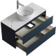 Тумба под раковину Aqwella Geometria 100 GE01102GRM подвесная Серая матовая