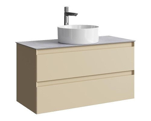 Тумба под раковину Aqwella Geometria 100 GE01102MD подвесная Морская дюна