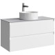 Тумба под раковину Aqwella Geometria 100 GE01102WM подвесная Белая матовая