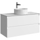 Тумба под раковину Aqwella Geometria 100 GE01102WM подвесная Белая матовая