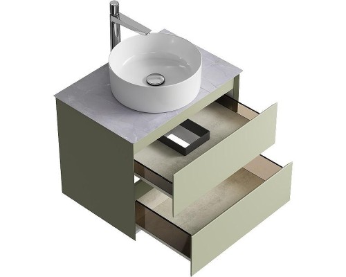 Тумба под раковину Aqwella Geometria 65 GE01652SH подвесная Шалфей зеленый