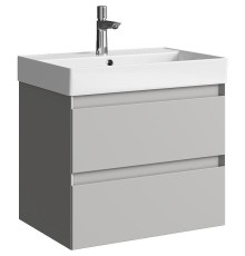 Тумба под раковину Aqwella Geometria 65 GE01652ST подвесная Серый туман