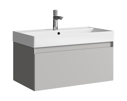 Тумба под раковину Aqwella Geometria 80 GE01081ST подвесная Серый туман