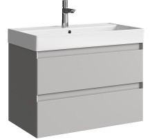 Тумба под раковину Aqwella Geometria 80 GE01082ST подвесная Серый туман