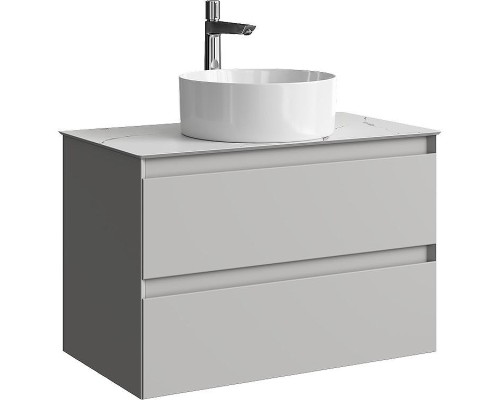 Тумба под раковину Aqwella Geometria 80 GE01082ST подвесная Серый туман