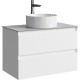 Тумба под раковину Aqwella Geometria 80 GE01082WM подвесная Белая матовая