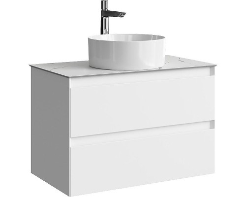 Тумба под раковину Aqwella Geometria 80 GE01082WM подвесная Белая матовая