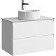 Тумба под раковину Aqwella Geometria 80 GE01082WM подвесная Белая матовая