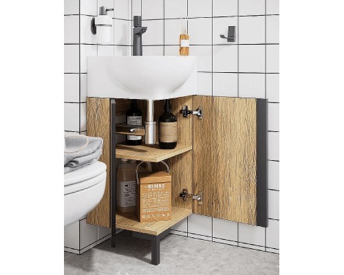 Тумба под раковину Aqwella Porto 45 POR0104DB угловая Дуб балтийский