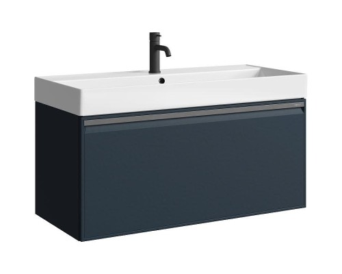 Тумба под раковину Aqwella Pure 100 PUR0110GRM подвесная Серая матовая