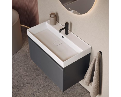 Тумба под раковину Aqwella Pure 100 PUR0110GRM подвесная Серая матовая