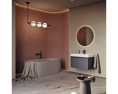 Тумба под раковину Aqwella Pure 100 PUR0110GRM подвесная Серая матовая