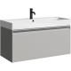 Тумба под раковину Aqwella Pure 100 PUR0110ST подвесная Серый туман