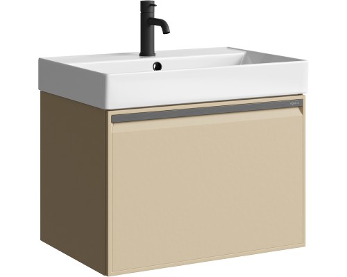 Тумба под раковину Aqwella Pure 65 PUR0165KS подвесная Капучино светлый