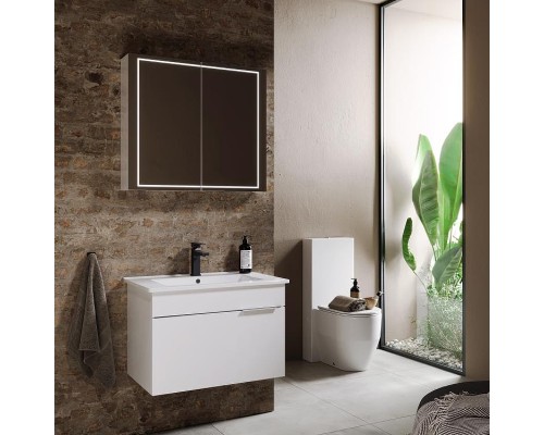 Зеркальный шкаф Aqwella Simplex 80 SLX0408 с подсветкой Белый