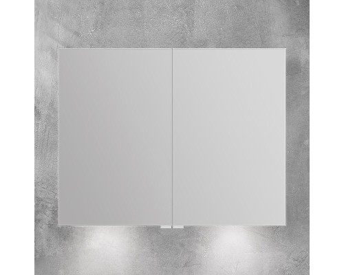 Зеркальный шкаф BelBagno 80 SPC-2A-DL-BL-800 с подсветкой Сатин