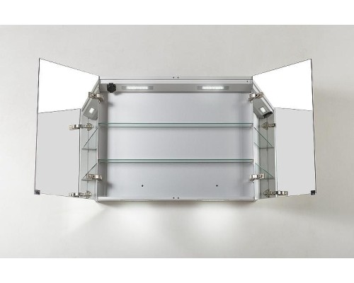 Зеркальный шкаф BelBagno 80 SPC-2A-DL-BL-800 с подсветкой Сатин