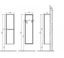 Шкаф пенал BelBagno Ancona-N 40 ANCONA-N-1500-2A-SC-RW-R подвесной Rovere Moro