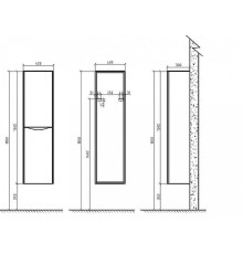 Шкаф пенал BelBagno Ancona-N 40 ANCONA-N-1500-2A-SC-RW-R подвесной Rovere Moro