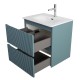 Тумба под раковину BelBagno Uno 60 UNO-600-2C-SO-AO подвесная цвет Голубой матовый