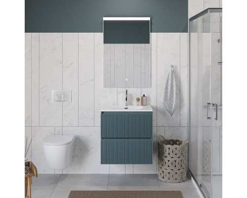 Тумба под раковину BelBagno Uno 60 UNO-600-2C-SO-AO подвесная цвет Голубой матовый