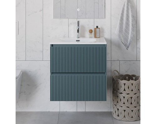 Тумба под раковину BelBagno Uno 60 UNO-600-2C-SO-AO подвесная цвет Голубой матовый