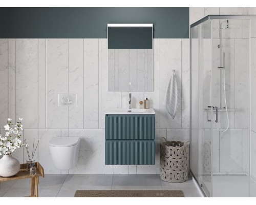 Тумба под раковину BelBagno Uno 60 UNO-600-2C-SO-AO подвесная цвет Голубой матовый