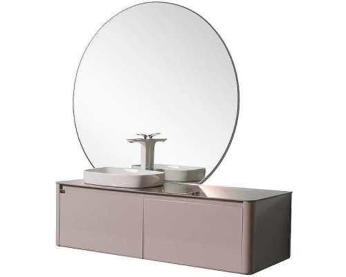 Тумба с раковиной Black&White Universe U915.1400L 140 L 9151400 подвесная Glossy light grey