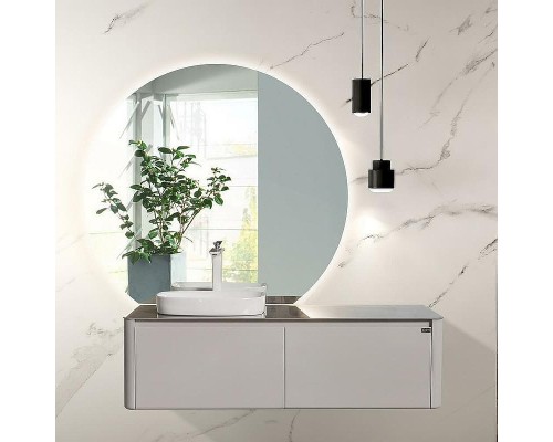 Тумба с раковиной Black&White Universe U915.1400L 140 L 9151400 подвесная Glossy light grey