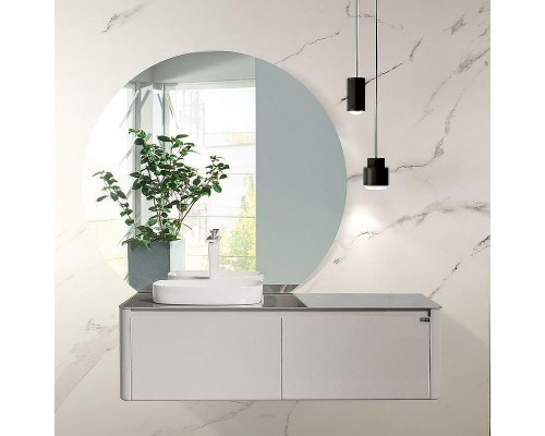 Тумба с раковиной Black&White Universe U915.1400L 140 L 9151400 подвесная Glossy light grey