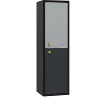 Шкаф пенал Brevita 50 Shades of Grey Кристиан 35 R Кри-05035-01-01П подвесной Черный матовый Серый матовый