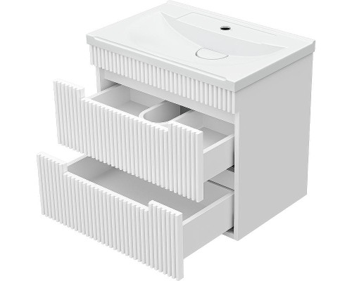 Тумба с раковиной Brevita Ariana 60 УТ000014131 подвесная Белая глянцевая