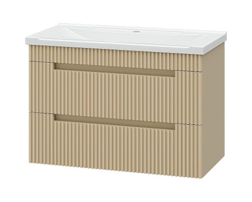 Тумба с раковиной Brevita Ariana 80 УТ000015746 подвесная Капучино