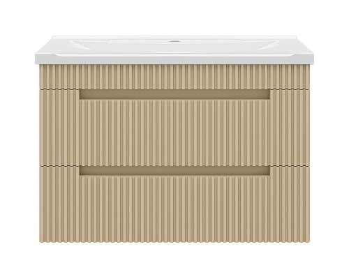 Тумба с раковиной Brevita Ariana 80 УТ000015746 подвесная Капучино