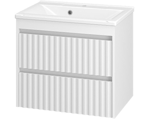 Тумба с раковиной Brevita Balaton 65 УТ000014504 подвесная Белая матовая