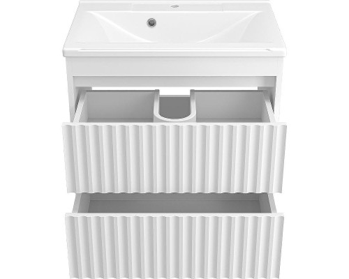 Тумба с раковиной Brevita Balaton 65 УТ000014504 подвесная Белая матовая