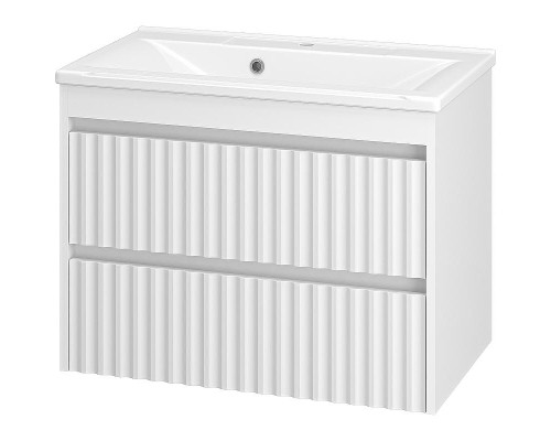 Тумба с раковиной Brevita Balaton 75 УТ000014507 подвесная Белая матовая