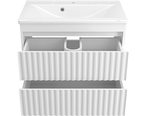 Тумба с раковиной Brevita Balaton 75 УТ000014507 подвесная Белая матовая