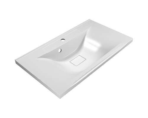 Тумба с раковиной Brevita Balaton 75 УТ000012301 подвесная Белая матовая Серая матовая