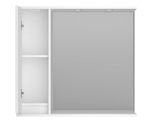 Зеркало со шкафом Brevita Balaton 90 L BAL-04090-01-Л с подсветкой Белое матовое