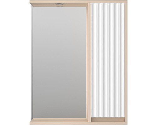 Зеркало со шкафом Brevita Balaton 65 R BAL-04065-03-01П с подсветкой Белое матовое Бежевое матовое