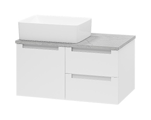 Тумба с раковиной Brevita Cargo 80 УТ000024159 подвесная Белая матовая