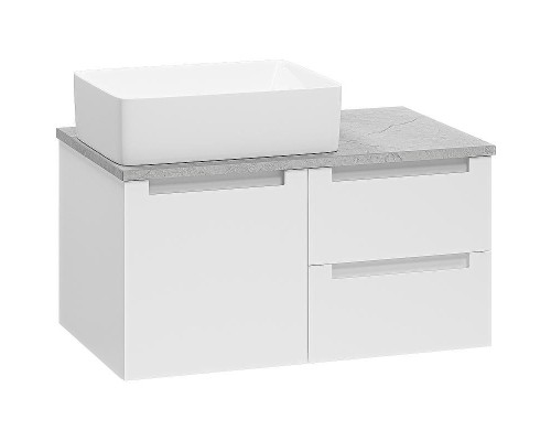 Тумба с раковиной Brevita Cargo 80 УТ000024159 подвесная Белая матовая