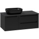 Тумба с раковиной Brevita Cargo 100 УТ000024161 подвесная Черная матовая
