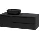 Тумба с раковиной Brevita Cargo 120 УТ000024164 подвесная Черная матовая