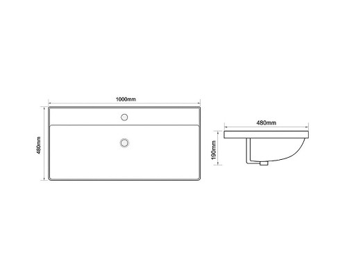 Тумба с раковиной Brevita Cascade 100 УТ000025515 подвесная Белая матовая