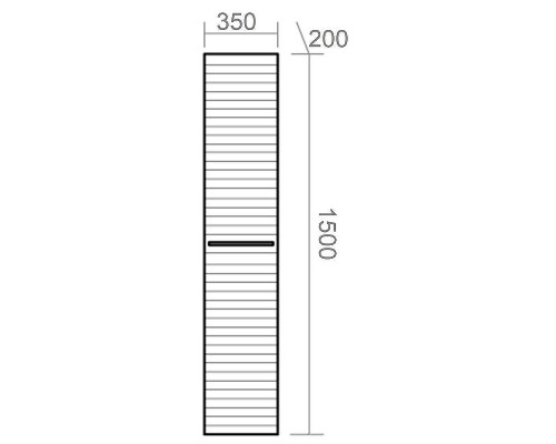 Шкаф пенал Brevita Catania 35 R CAT-05035-074П подвесной Белый матовый