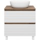 Тумба под раковину Brevita Dakota 70 DAK-07070-19/01-2Я Белая матовая Дуб Галифакс олово