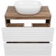 Тумба под раковину Brevita Dakota 80 DAK-07080-19/01-2Я Белая матовая Дуб Галифакс олово